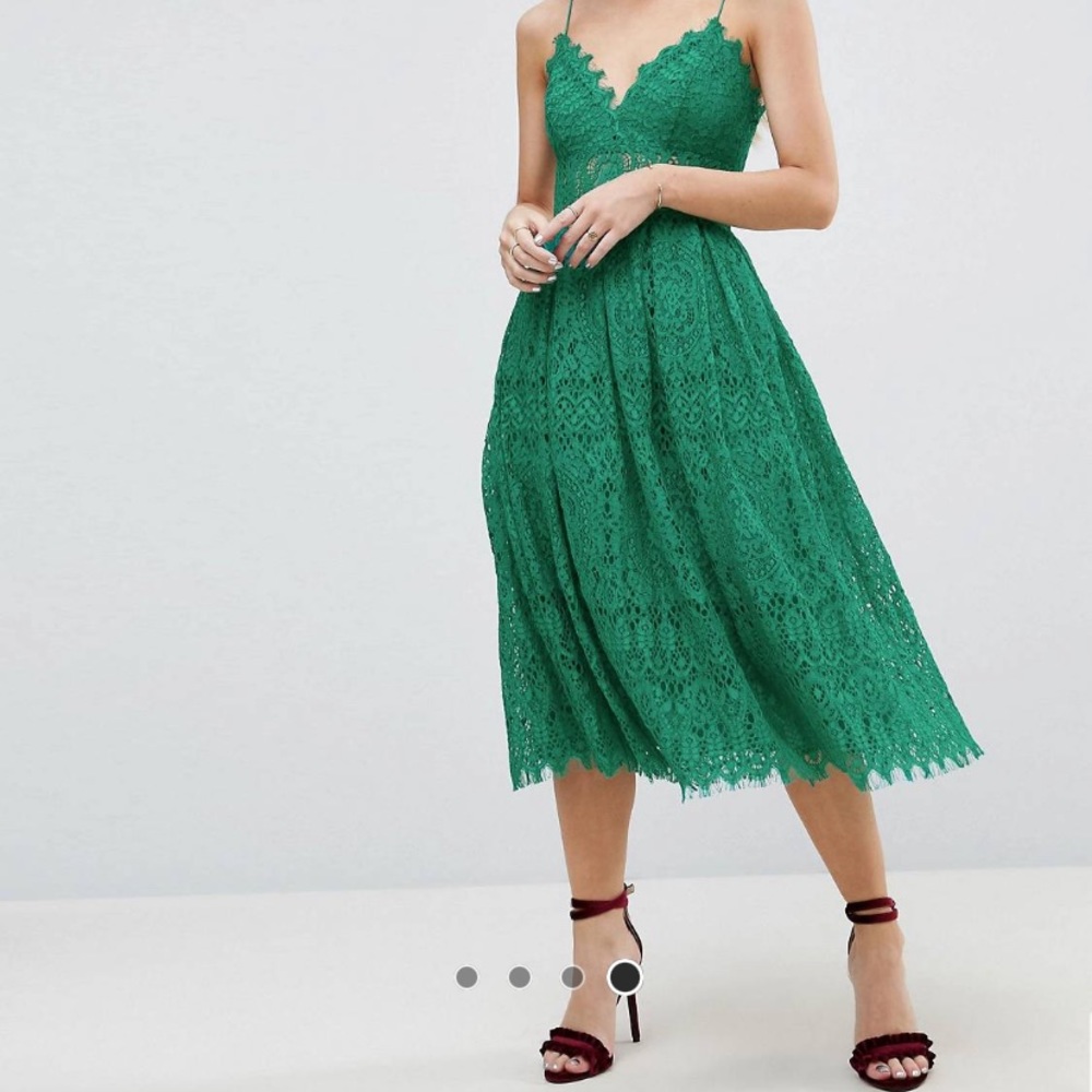 ASOS Petite lace midi dress